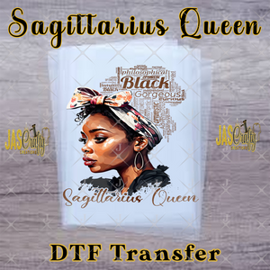 BLACK SAGITTARIUS QUEEN READY TO PRESS TRANSFER
