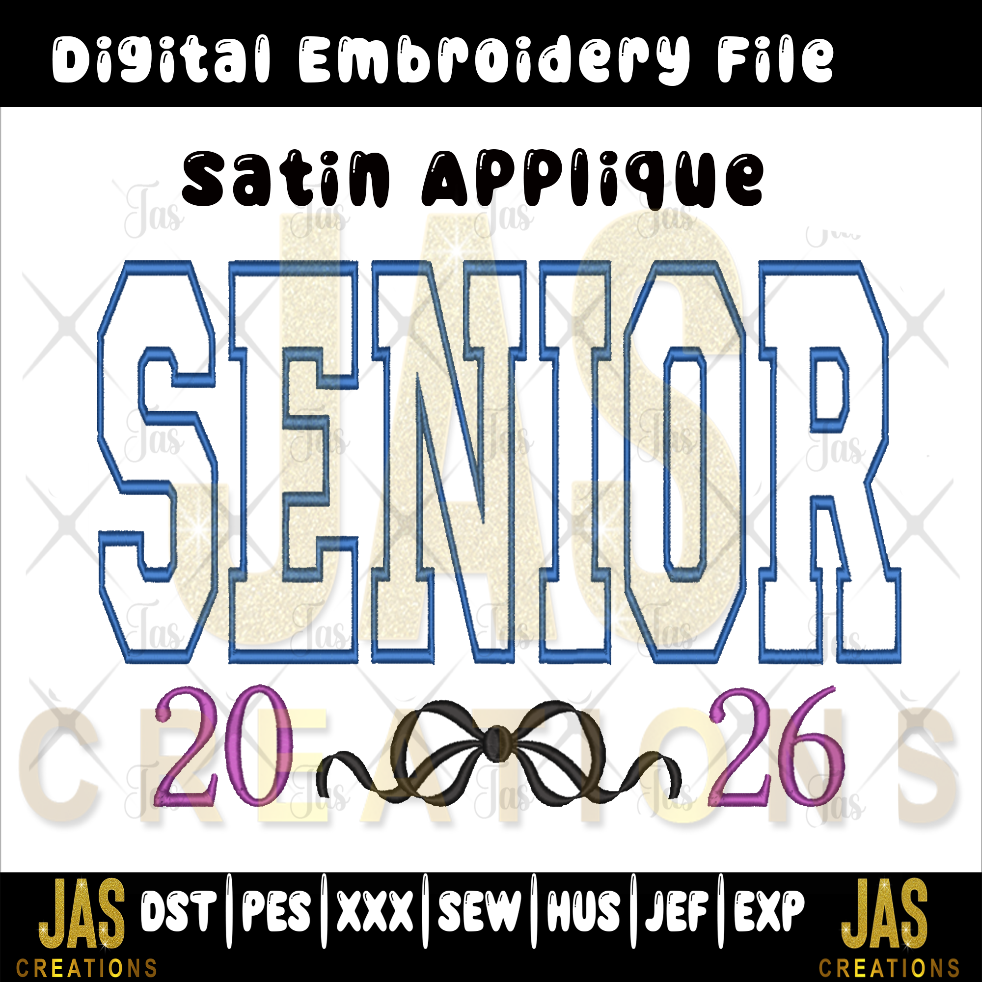 SENIOR 2026 APPLIQUE DIGITAL FILE