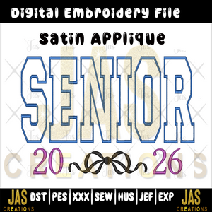 SENIOR 2026 APPLIQUE DIGITAL FILE