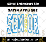 Load image into Gallery viewer, SENIOR 2026 SATIN ARCHED APPLIQUE EMBROIDERY DESIGN
