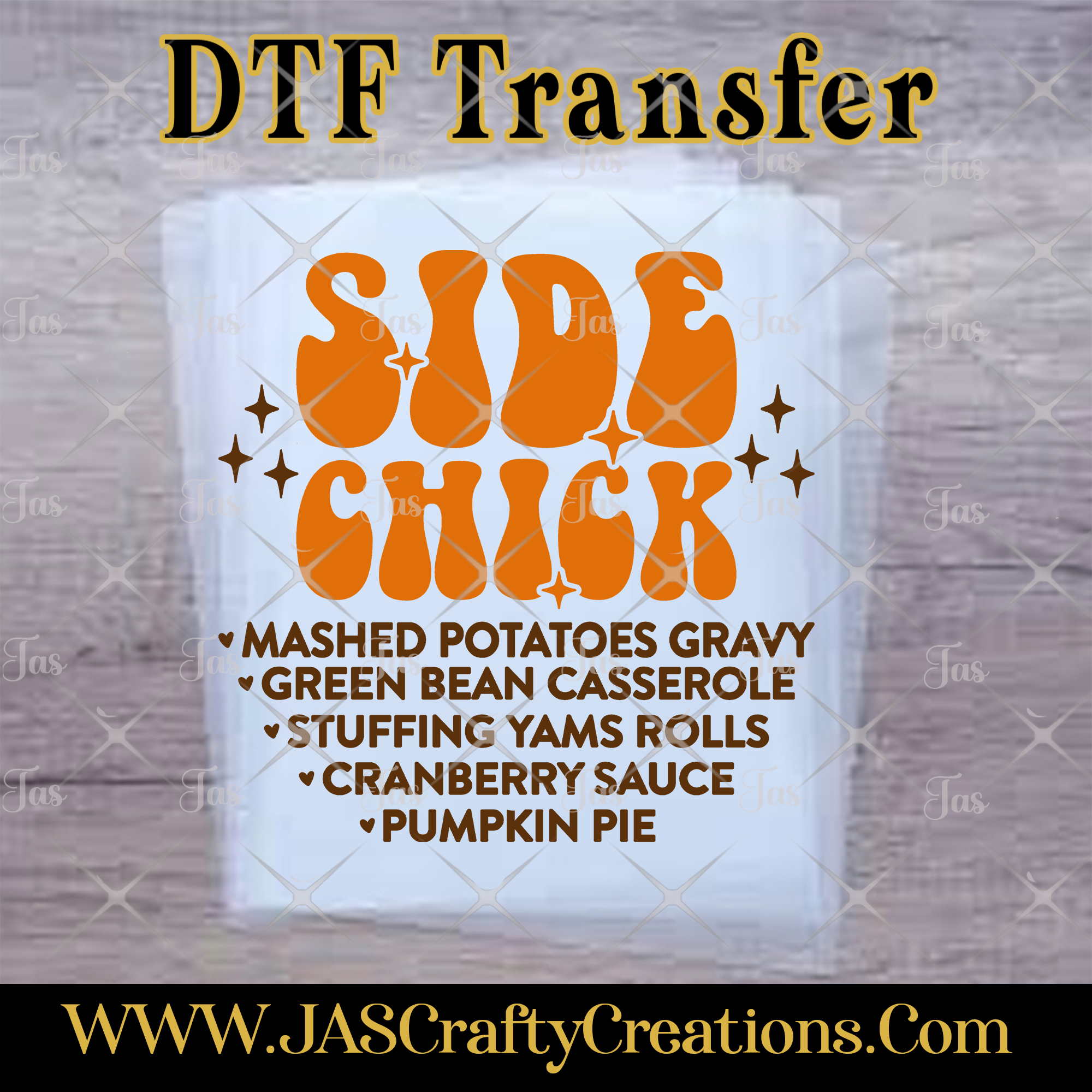 THANKSGIVING SIDE CHICK READY TO PRESS TRANSFER