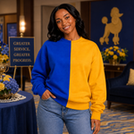 Load image into Gallery viewer, Sigma Gamma Rho Inspired Royal Blue &amp; Gold Two-Tone Shirt Blanks
