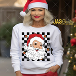 Load image into Gallery viewer, SANTA CHECKERED READY TO PRESS TRANSFER
