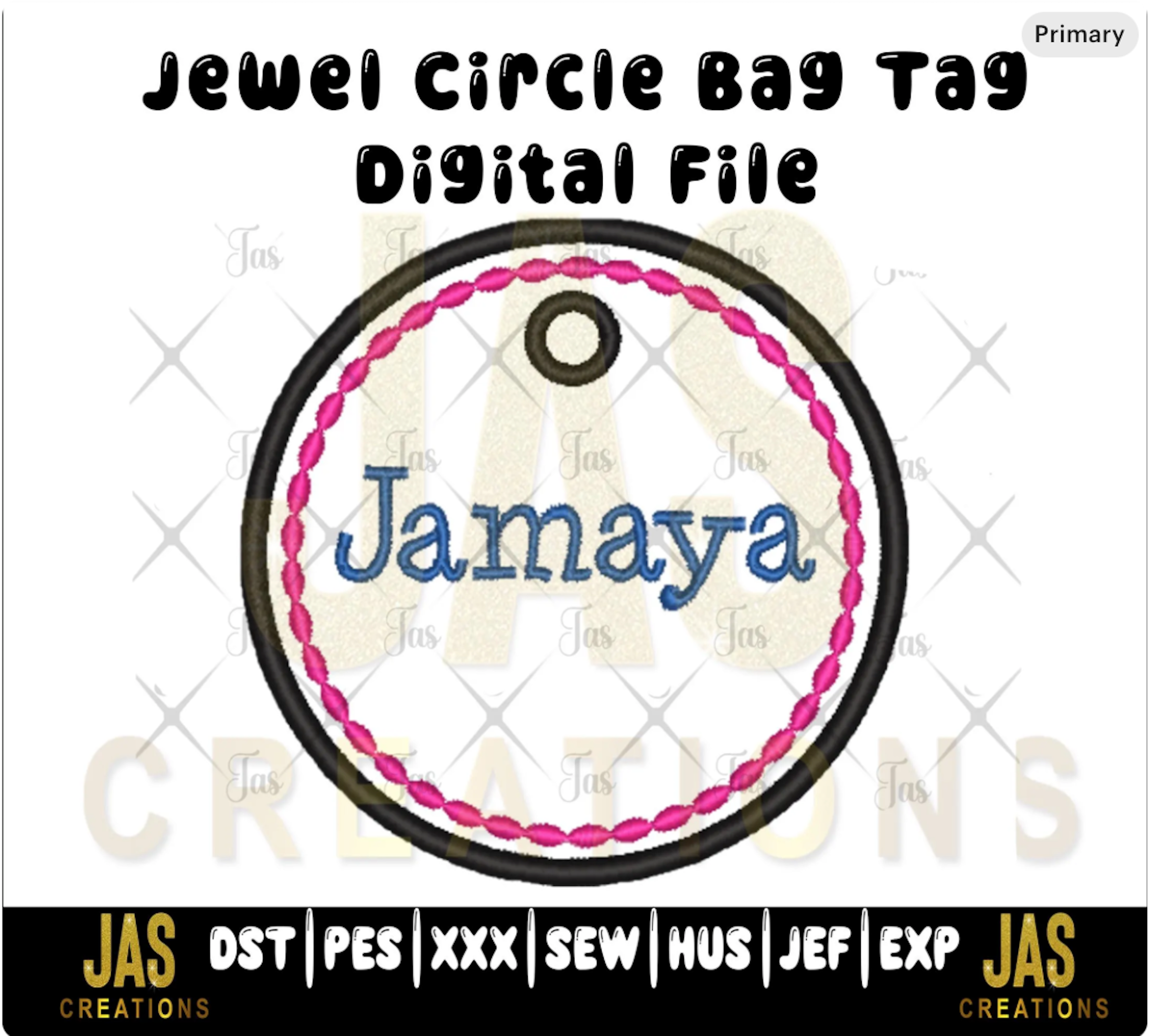 JEWEL CIRCLE ITH BAG TAG DIGITAL FILE