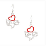 Load image into Gallery viewer, DELTA SIGMA THETA RHINESTONE DROP EARRINGS
