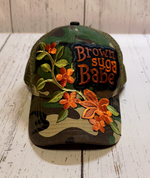 Load image into Gallery viewer, BROWN SHUGA BABE FLORAL CAMO HAT
