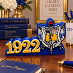 Load image into Gallery viewer, SIGMA GAMMA RHO 1922 SHIELD DESK PLATE
