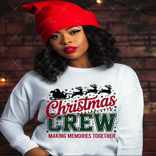 CHRISTMAS SLEIGH CREW READY TO PRESS TRANSFER