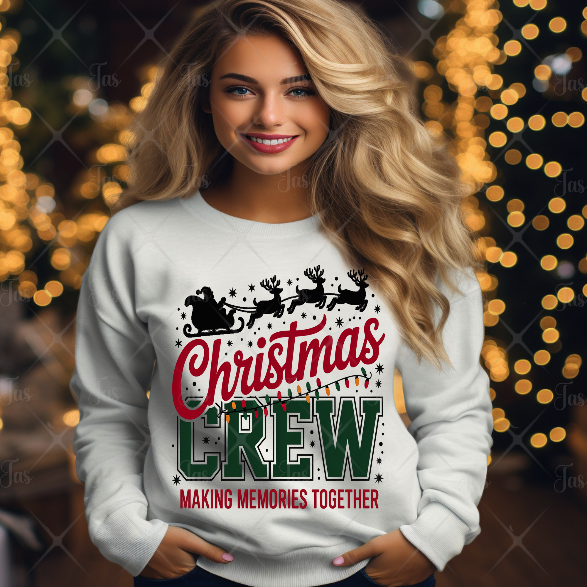 CHRISTMAS SLEIGH CREW READY TO PRESS TRANSFER