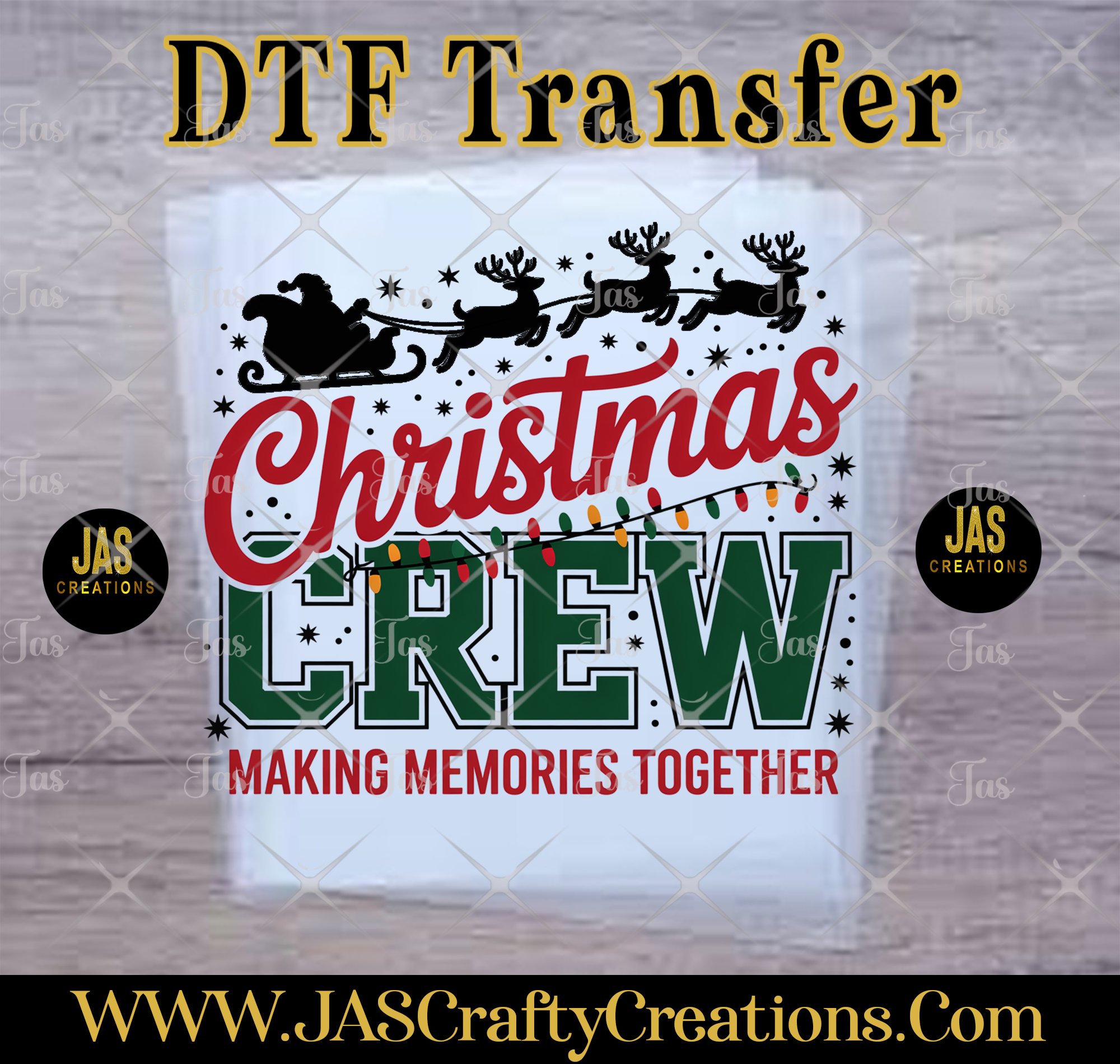 CHRISTMAS SLEIGH CREW READY TO PRESS TRANSFER
