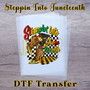 STEPPIN INTO JUNETEENTH HEELS READY TO PRESS TRANSFER
