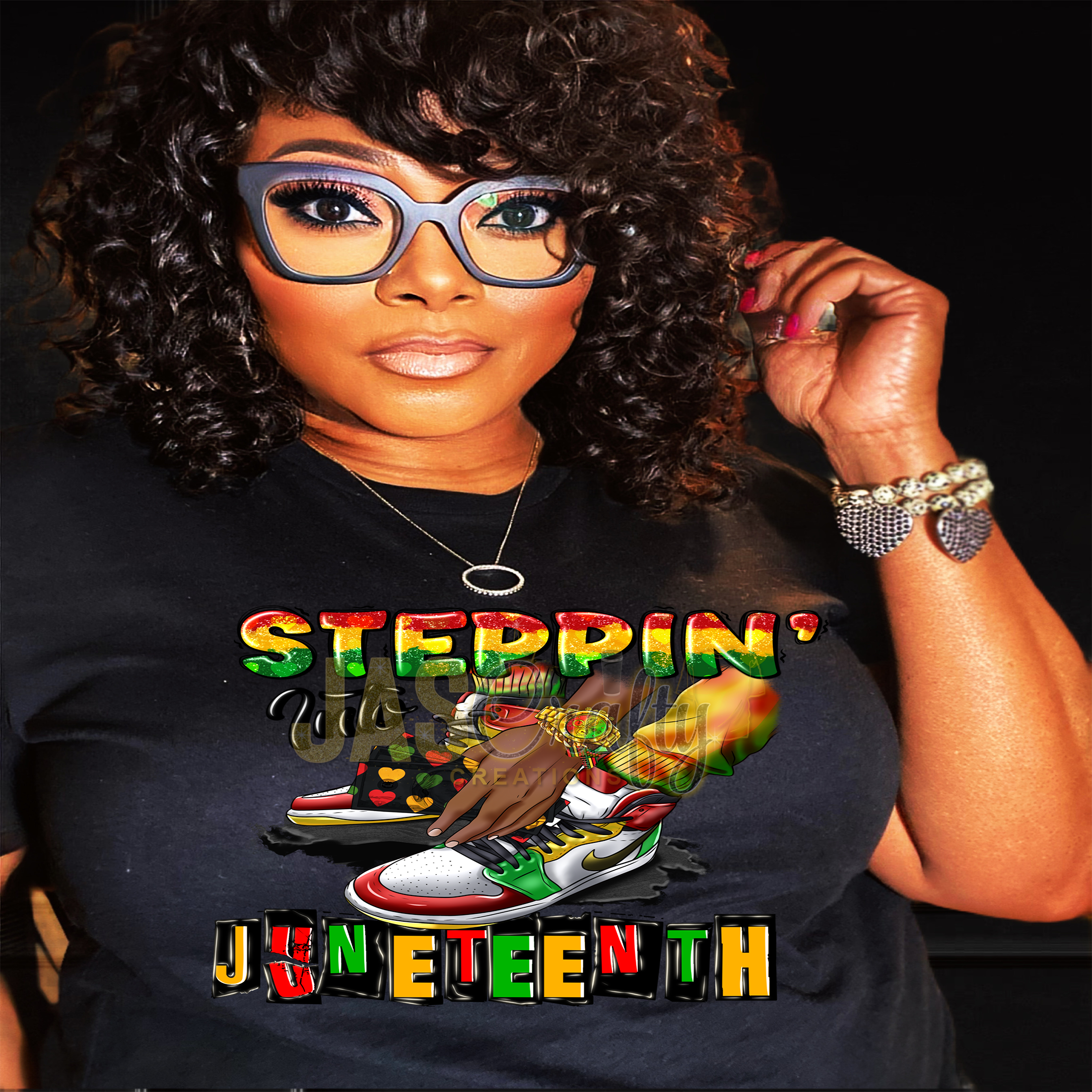 STEPPIN INTO JUNETEENTH SNEAKERS SHIRT
