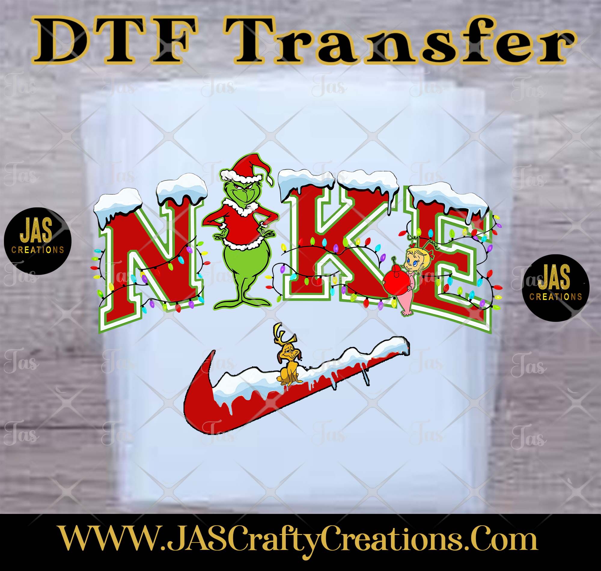 MEAN GREEN GUY SWOOSH LOGO READY TO PRESS TRANSFER