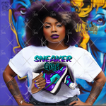 Load image into Gallery viewer, SNEAKER GIRL TEAL READY TO PRESS TRANSFER
