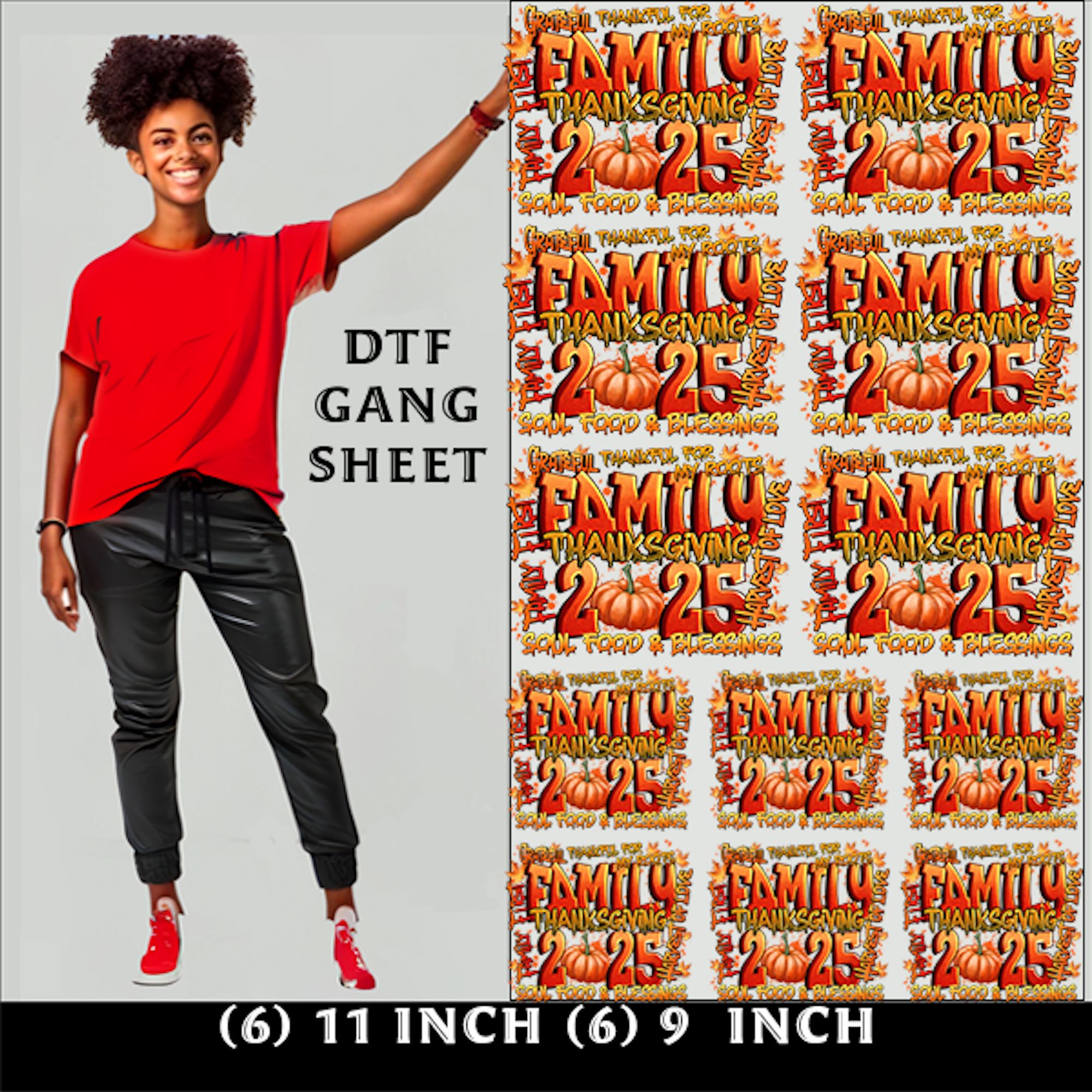 FAMILY THANKSGIVING 2025 DTF GANG SHEET