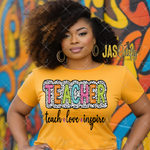 Load image into Gallery viewer, TEACH LOVE INSPIRE READY TO PRESS TRANSFER
