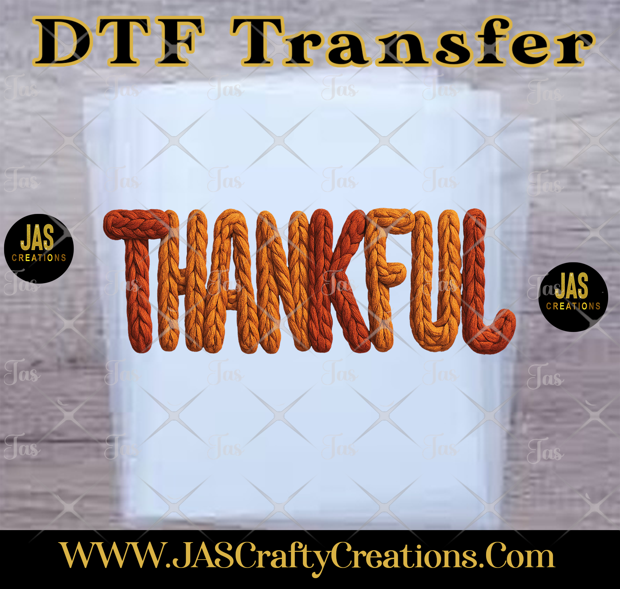 THANKFUL CROCHET READY TO PRESS TRANSFER