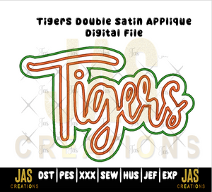 DOUBLE SATIN TIGERS APPLIQUE DIGITAL FILE