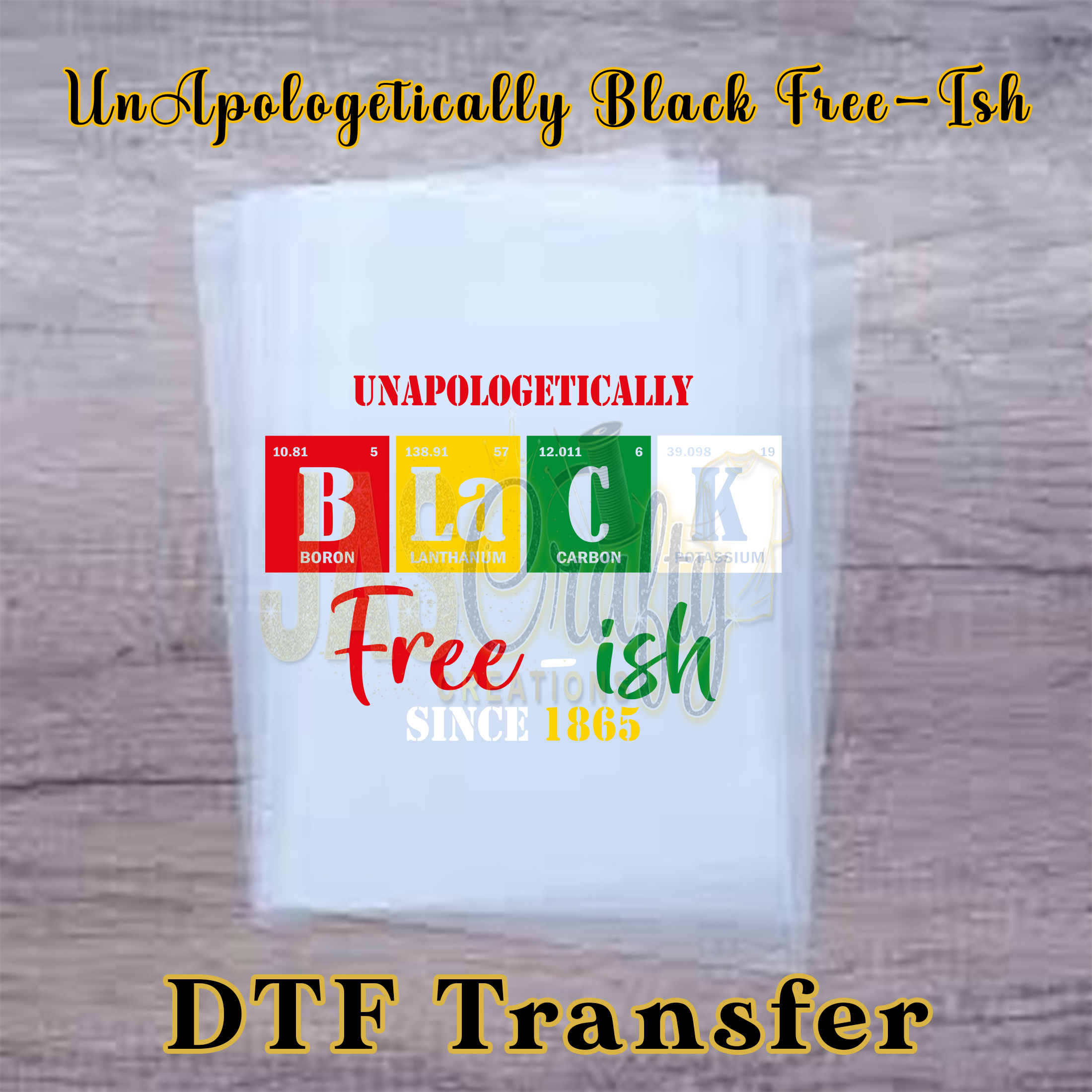 JUNETEENTH BLACK CHEMISTRY READY TO PRESS TRANSFER