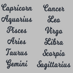 Load image into Gallery viewer, ZODIAC EMBROIDERED SWEATSHIRT ( ALL SIGNS ARE ON THIS LISTING)
