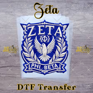 ZETA FAUX EMBROIDERY READY TO PRESS TRANSFER