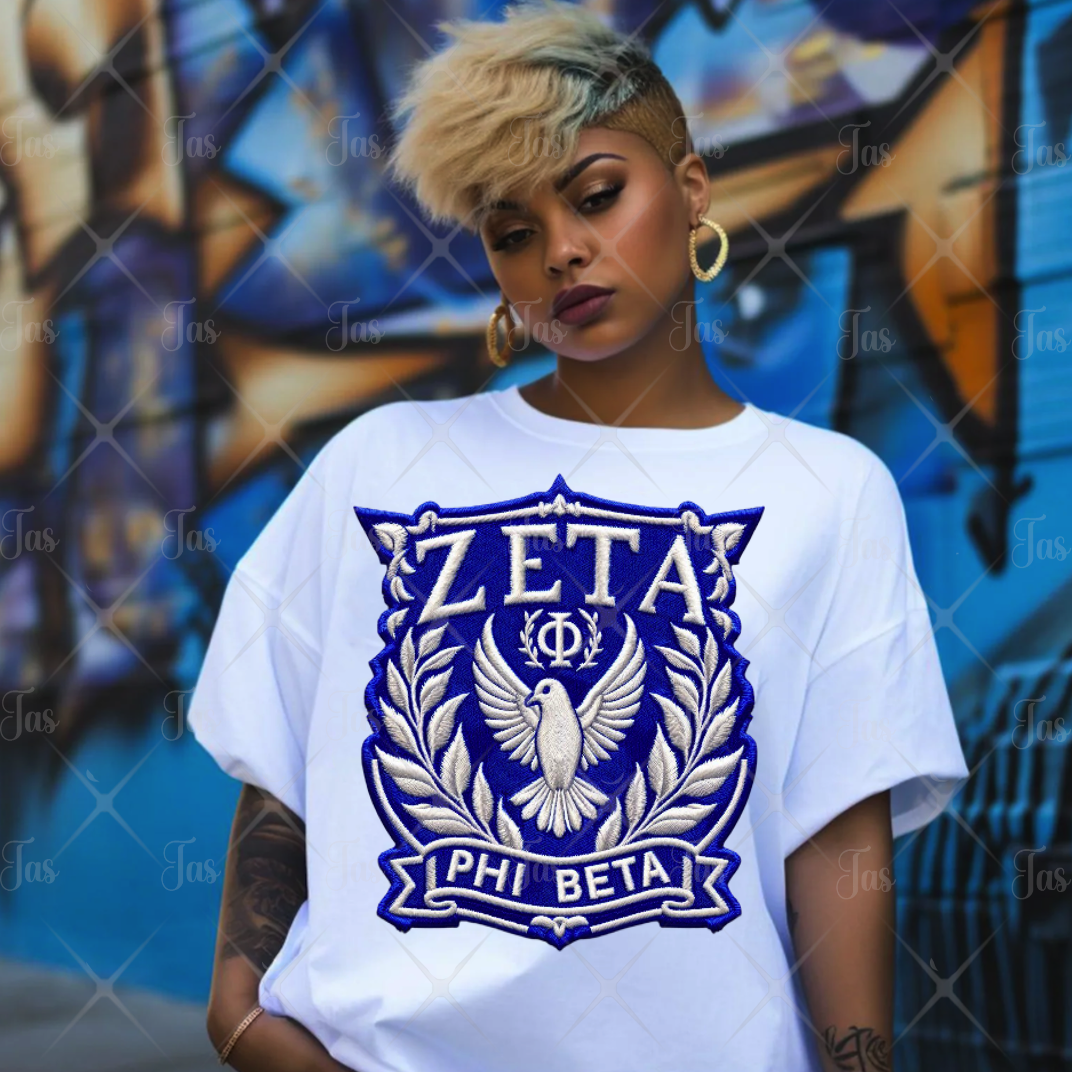 ZETA FAUX EMBROIDERY READY TO PRESS TRANSFER
