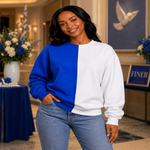 Load image into Gallery viewer, Zeta Phi Beta Inspired Royal Blue &amp; White Two-Tone Shirt Blanks

