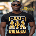 Load image into Gallery viewer, ALPHA PHI ALPHA FAUX EMBROIDERY  SHIRT
