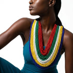 Load image into Gallery viewer, OES Colorblock Multicolor 100 Strand Necklace
