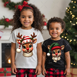 Load image into Gallery viewer, FAUX YARN GIRL REINDEER READY TO PRESS TRANSFER
