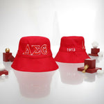 Load image into Gallery viewer, DST 1913 Sorority Red Mesh Embroidered Bucket Hat
