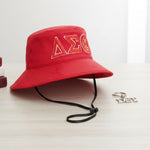 Load image into Gallery viewer, DST 1913 Sorority Red Mesh Embroidered Bucket Hat

