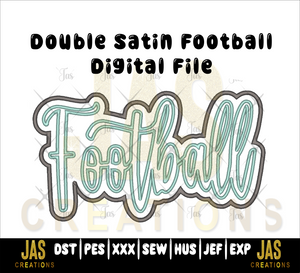 DOUBLE SATIN FOOTBALL APPLIQUE DIGITAL FILE
