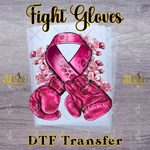 Load image into Gallery viewer, FIGHT CANCER RIBBON &amp; GLOVES READY TO PRESS TRANSFER
