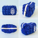 Load image into Gallery viewer, ZPB Royal Blue Crest Mini Quilted Puffy Pouch
