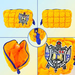 Load image into Gallery viewer, SGRHO Golden Yellow Crest Mini Quilted Puffy Pouch
