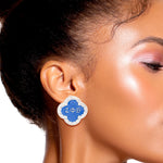 Load image into Gallery viewer, Blue Zeta Sorority Studs ZPB
