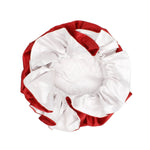 Load image into Gallery viewer, DST Sorority Red White Satin Sleep Bonnet Cap
