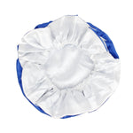 Load image into Gallery viewer, ZPB Sorority Blue White Satin Sleep Bonnet Cap
