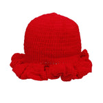 Load image into Gallery viewer, DST Sorority Red Crochet Ruffle 1913 Bucket Hat
