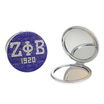 Load image into Gallery viewer, ZPB Sorority Blue Bling Mirror Compact
