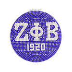 Load image into Gallery viewer, ZPB Sorority Blue Bling Mirror Compact
