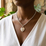 Load image into Gallery viewer, ZPB Silver 1920 Legacy Heart Lock Chain Necklace
