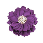 Load image into Gallery viewer, Purple Violet Flower Pearl Brooch
