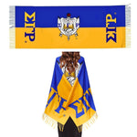 Load image into Gallery viewer, SGRHO Sorority Gold Blue Fashion Shawl Scarf
