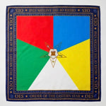 Load image into Gallery viewer, OES Navy Colorblock Five Points &amp; Heroines Scarf
