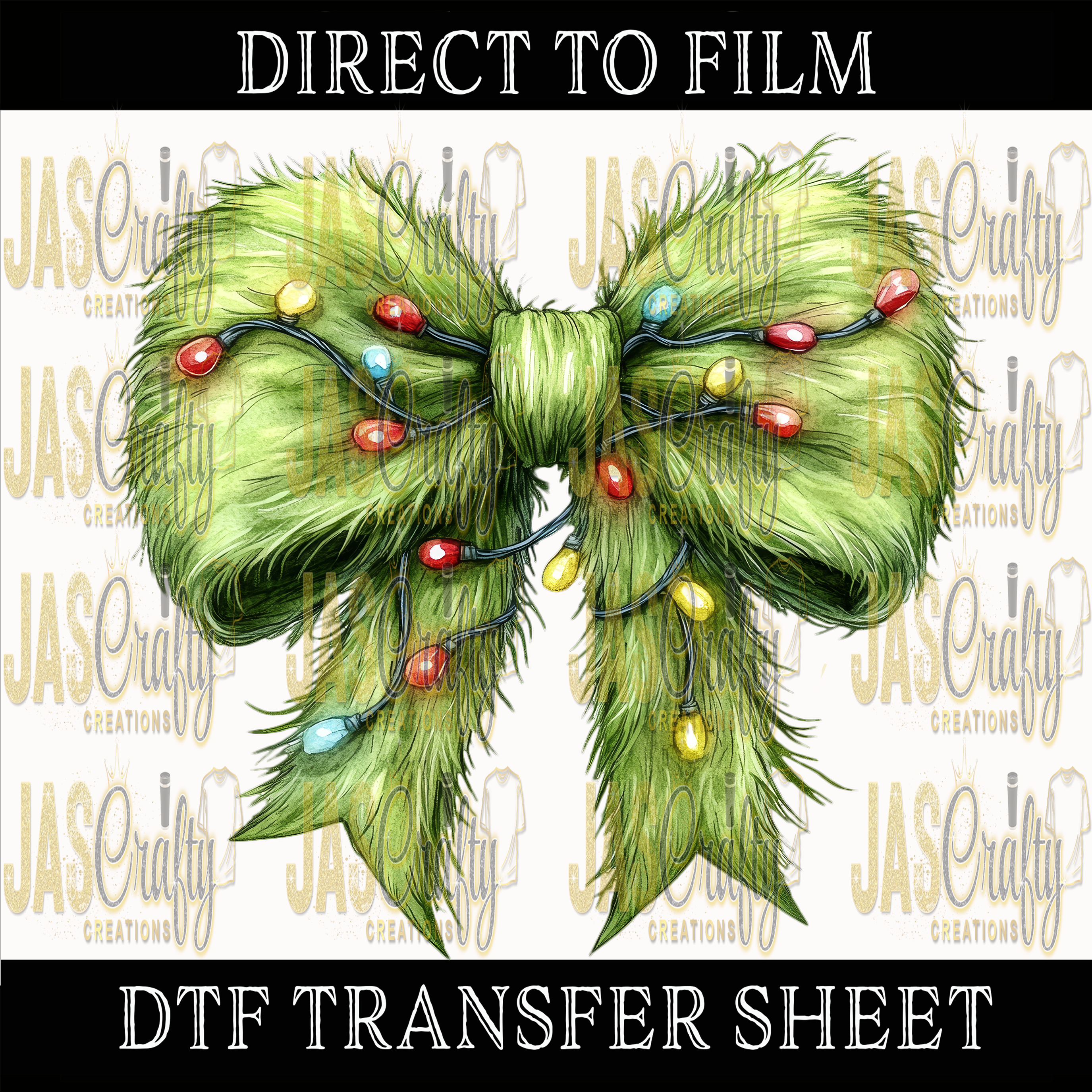 MEAN GREEN GUY BOW READY TO PRESS TRANSFER