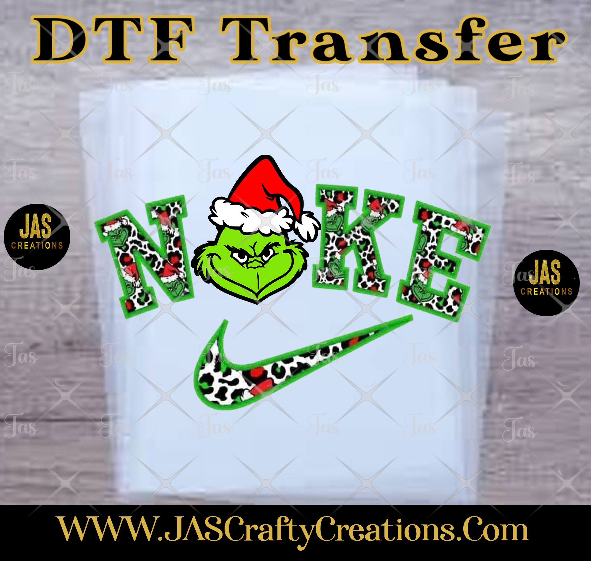MEAN GREEN GUY FACE SWOOSH READY TO PRESS TRANSFER