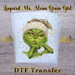 Load image into Gallery viewer, MRS. LEOPARD MEAN GREEN GUY READY TO PRESS TRANSFER
