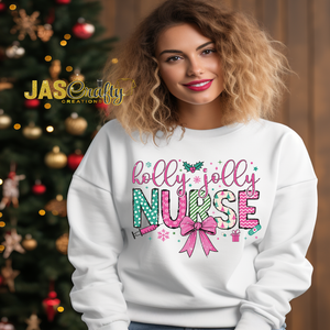 HOLLY JOLLY NURSE SWEATSHIRT